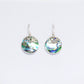 Shell & Silver Earrings - Classic Disc - Abalone - Luna Panther
