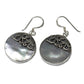 Shell & Silver Earrings - Classic Disc - MOP - Luna Panther