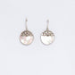 Shell & Silver Earrings - Classic Disc - MOP - Luna Panther