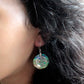 Shell & Silver Earrings - Dragonflies - Abalone - Luna Panther