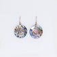 Shell & Silver Earrings - Flowers - Abalone - Luna Panther