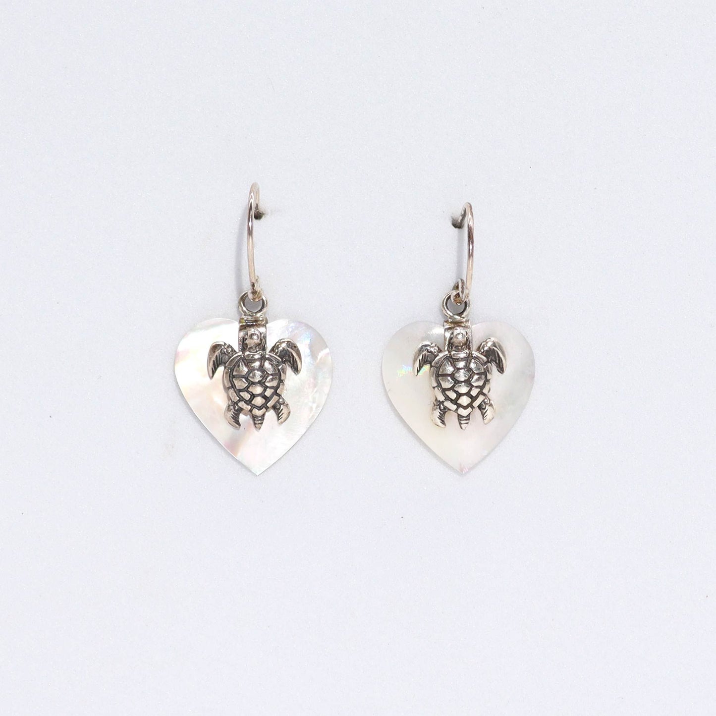 Shell & Silver Earrings - Sea Turtle - MOP - Luna Panther