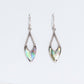 Shell & Silver Earrings - Spear Drops - Abalone - Luna Panther