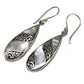 Shell & Silver Earrings - Teardrop - MOP - Luna Panther