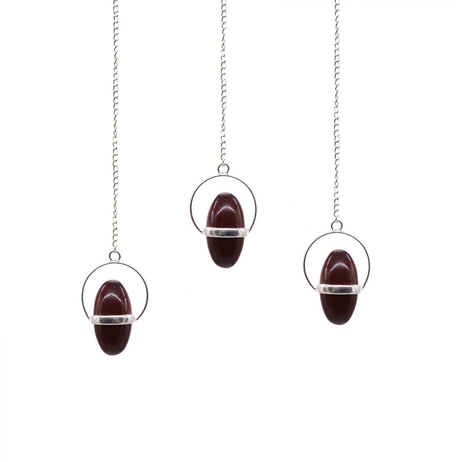 Polished Shiva Lingam with Band Pendulum featuring natural patterning and unique variations - Luna Panther