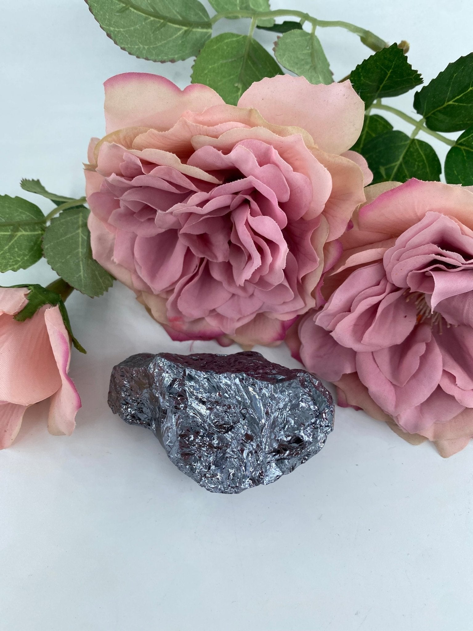 Polished Silicon Metal Crystal featuring natural patterning and unique variations - Luna Panther