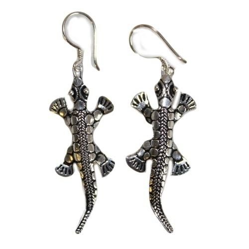 Silver Earrings - Lizards - Luna Panther alternate view