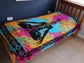 Single Cotton Bedspread + Wall Hanging - Chakra Buddha - Luna Panther