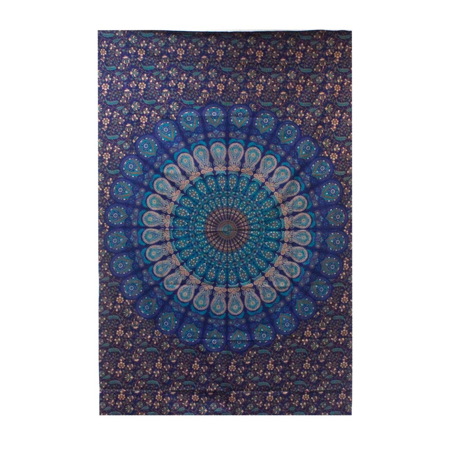 Single Cotton Bedspread + Wall Hanging - Classic Mandala - Luna Panther