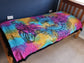 Single Cotton Bedspread + Wall Hanging - Peaceful Buddha - Luna Panther