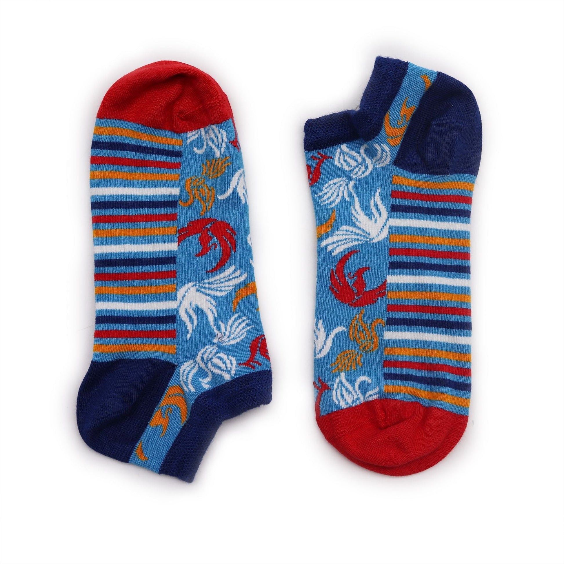 Polished S/M Hop Hare Bamboo Socks Low (3.5-6.5) - Phoenix featuring natural patterning and unique variations - Luna Panther