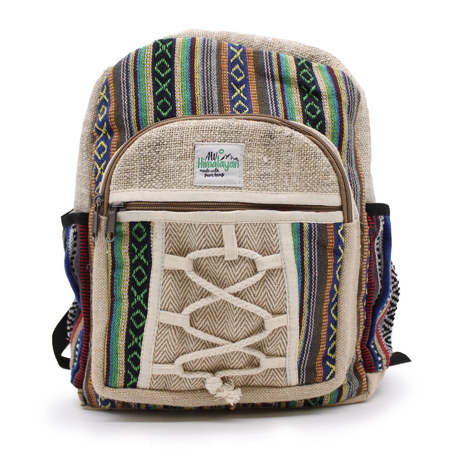 Small Backpack - Rope & Pockets Style - Luna Panther