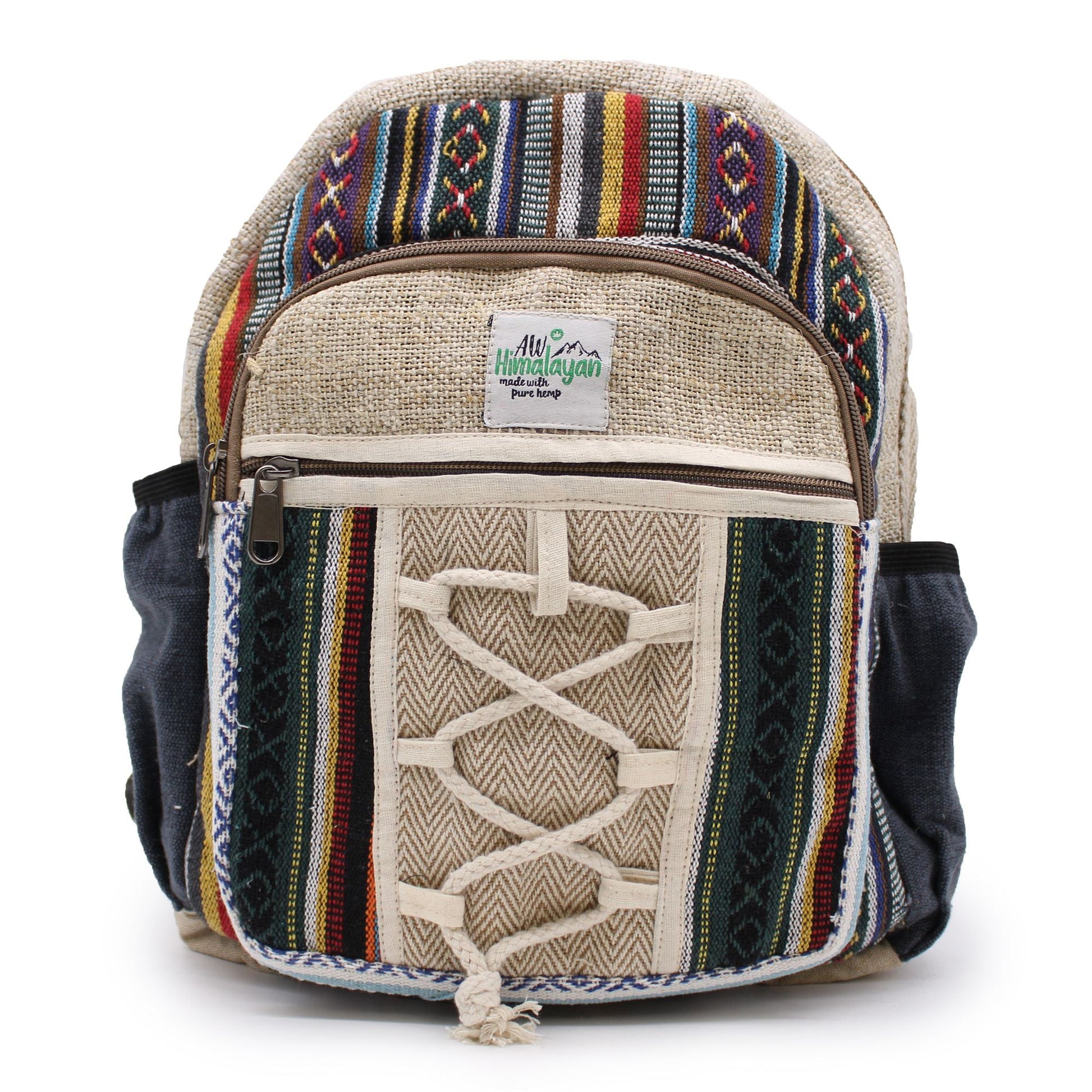 Small Backpack - Rope & Pockets Style - Luna Panther