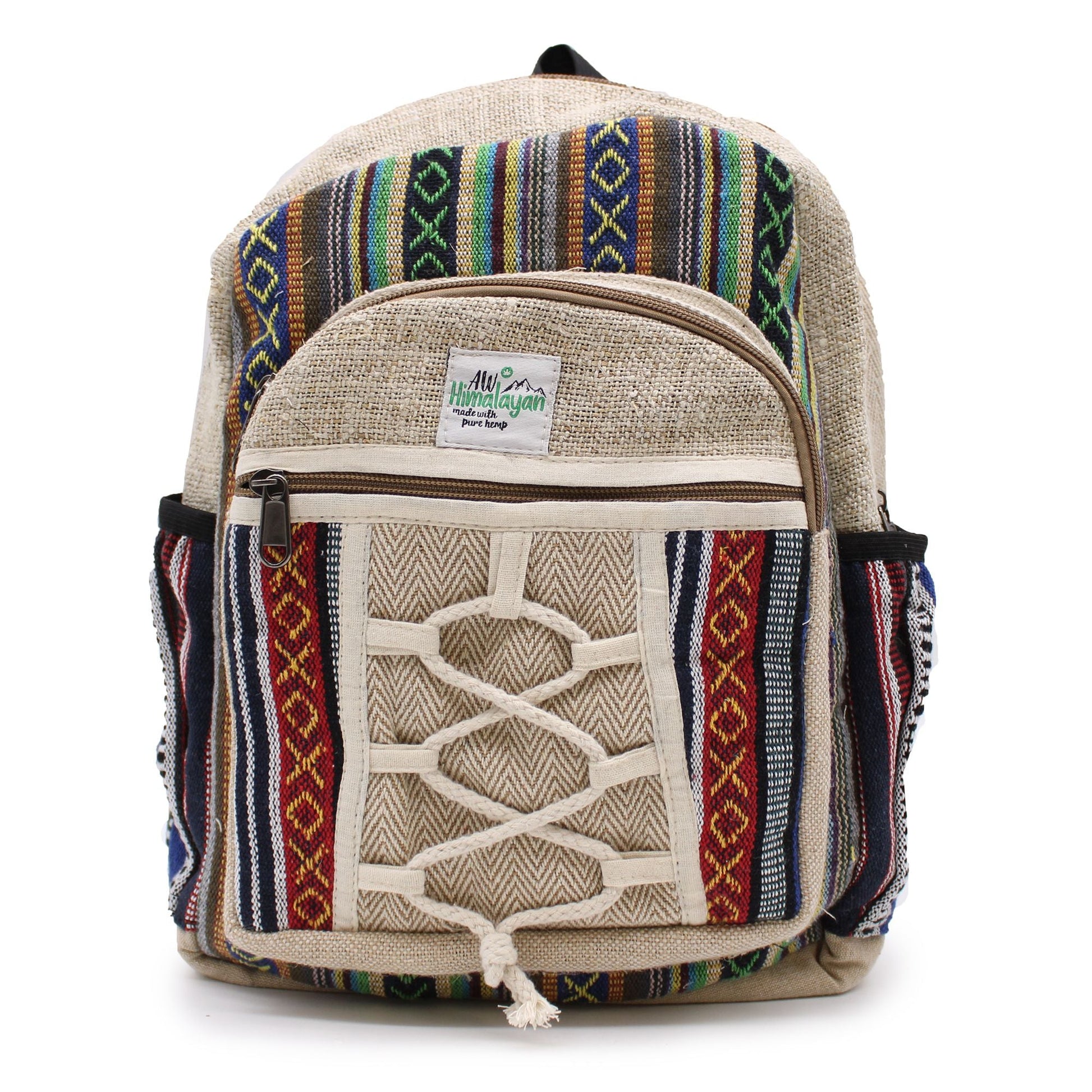 Small Backpack - Rope & Pockets Style - Luna Panther