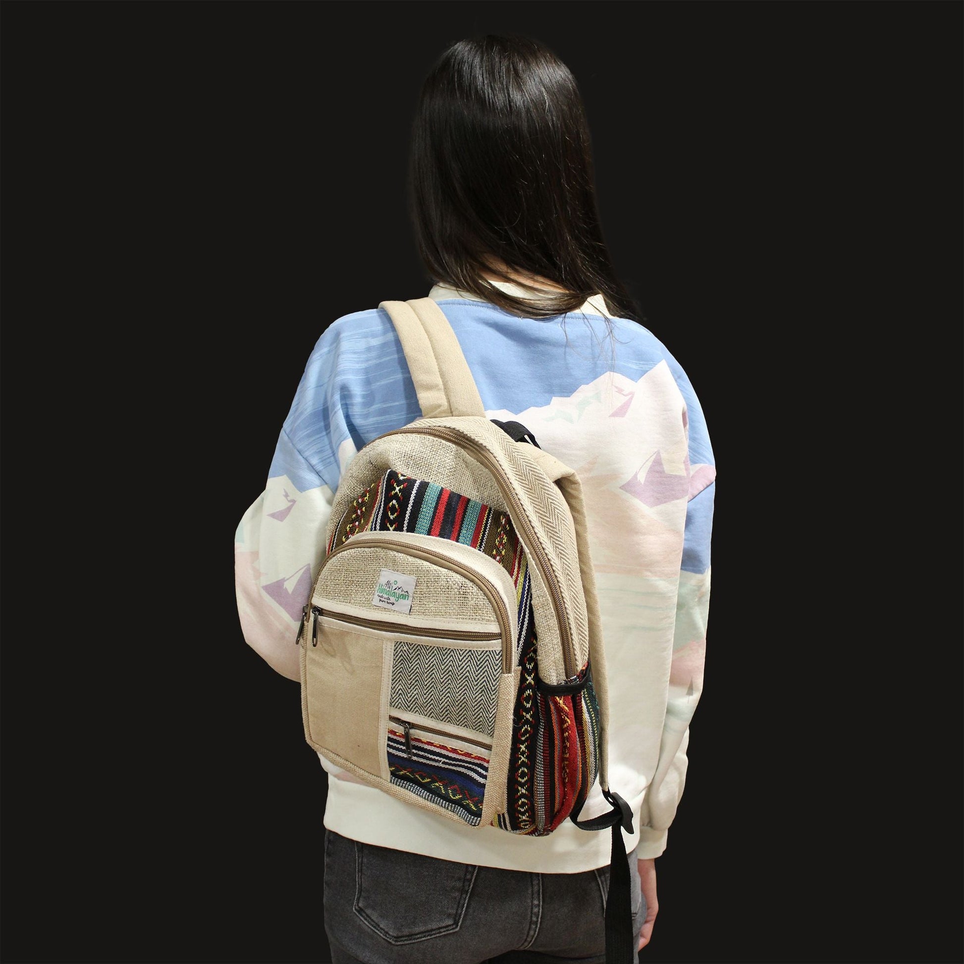 Small Backpack - Zig Zag Zips Style - Luna Panther