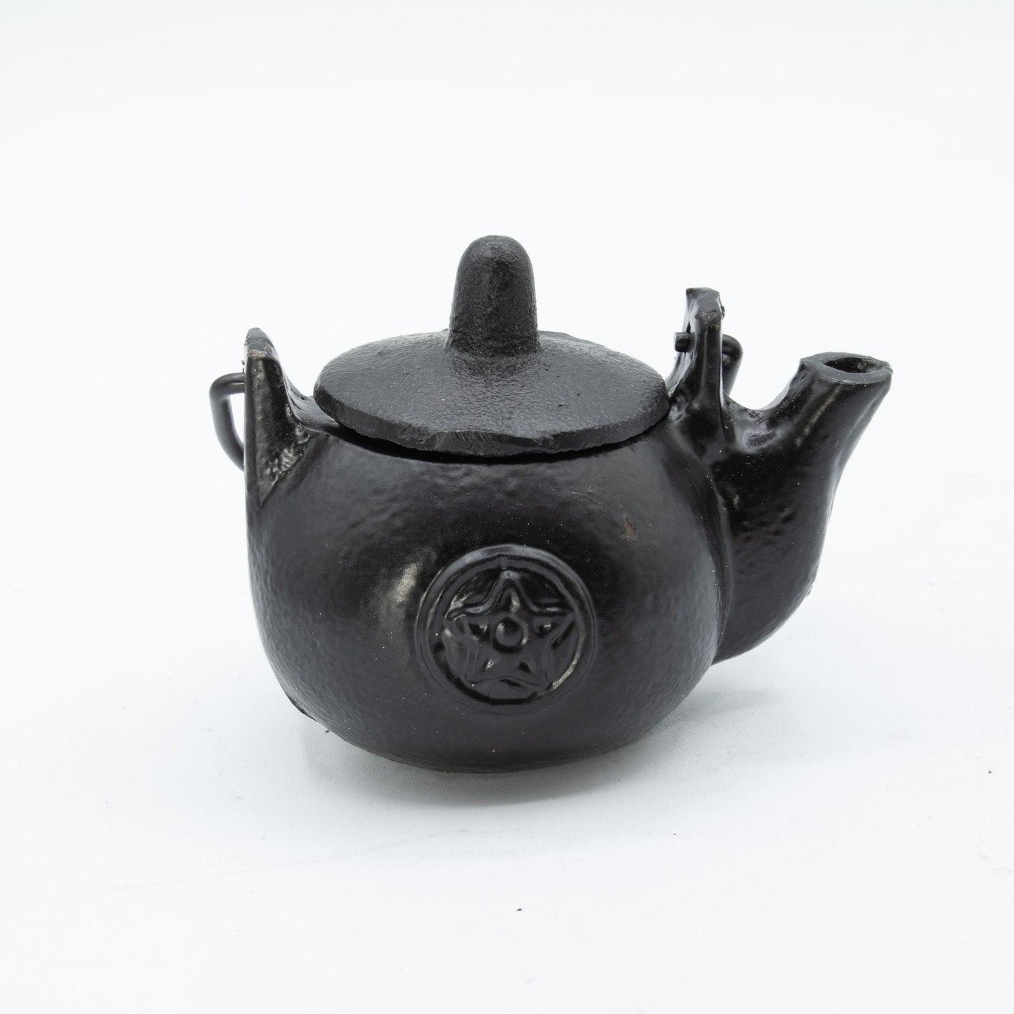 Small Cast Iron Ritual Pot with Pentagon 8x8x10cm - Luna Panther