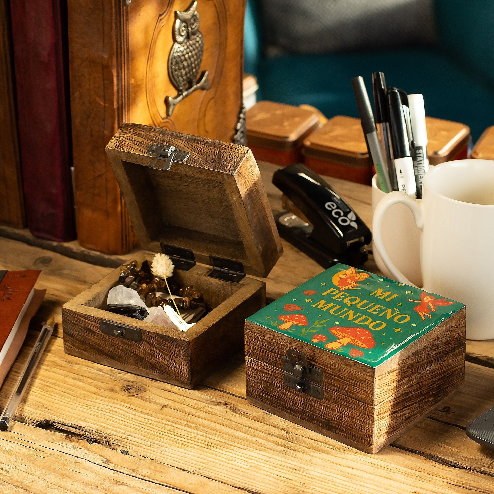 Small Enamelled Box - Mi Pequeno Mundo - Luna Panther