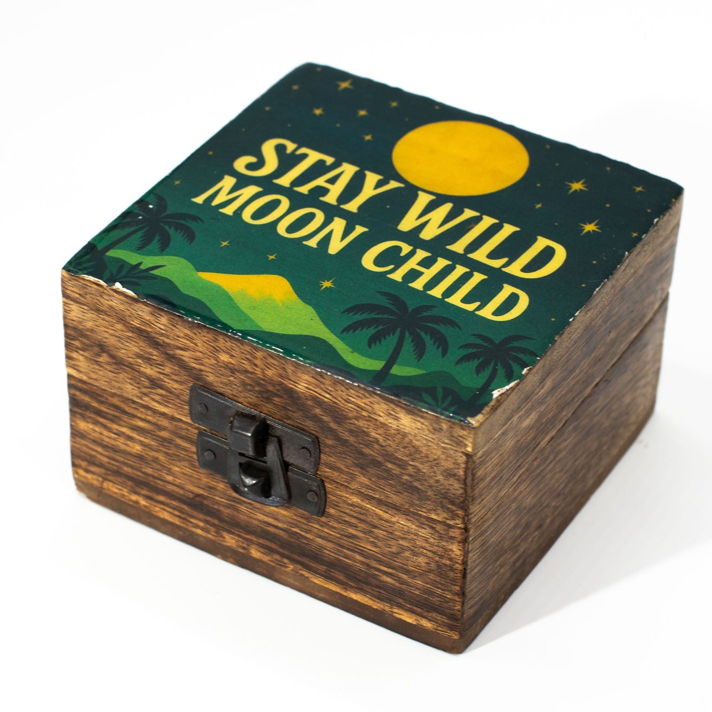 Small Enamelled Box - Stay Wild Moon Child - Luna Panther