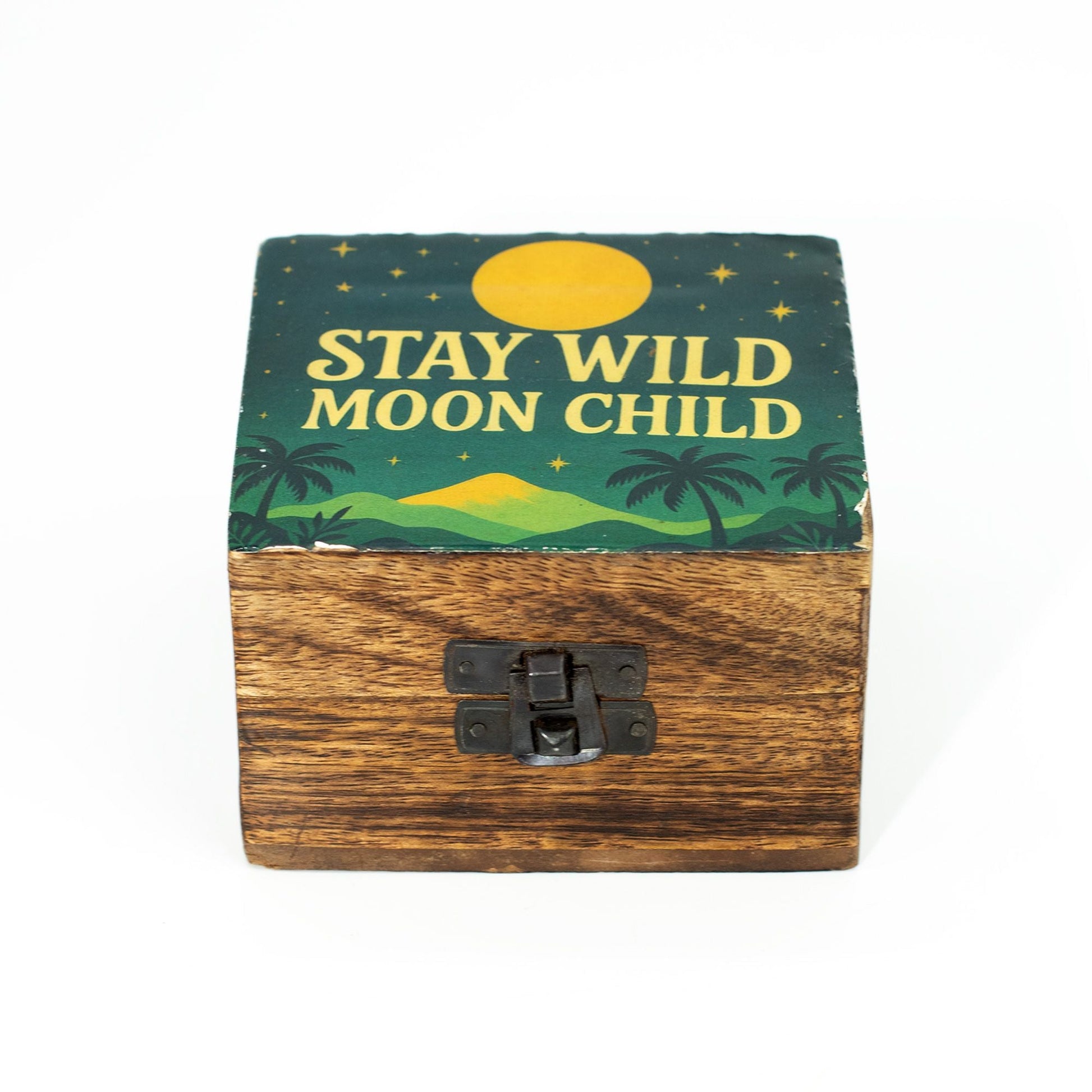 Small Enamelled Box - Stay Wild Moon Child - Luna Panther