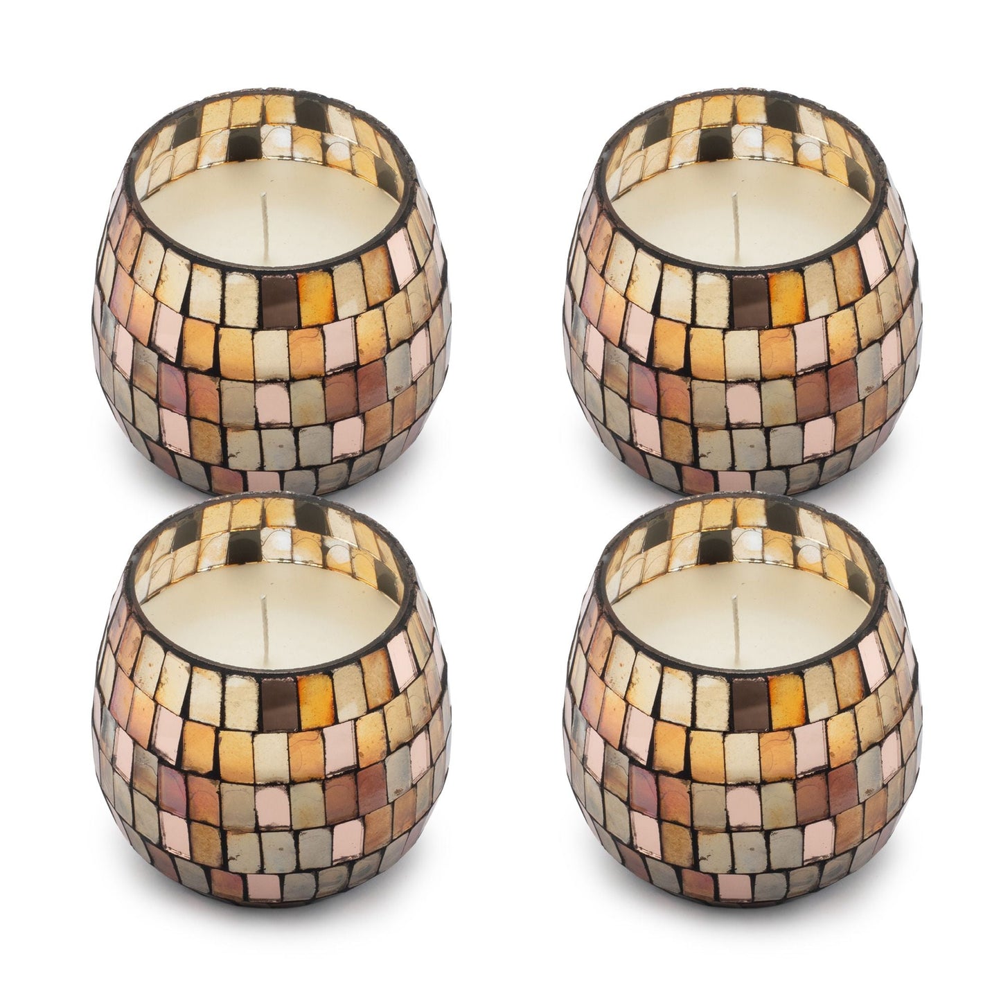 Small Glass Jar Candles - Amber Mosaic - Luna Panther