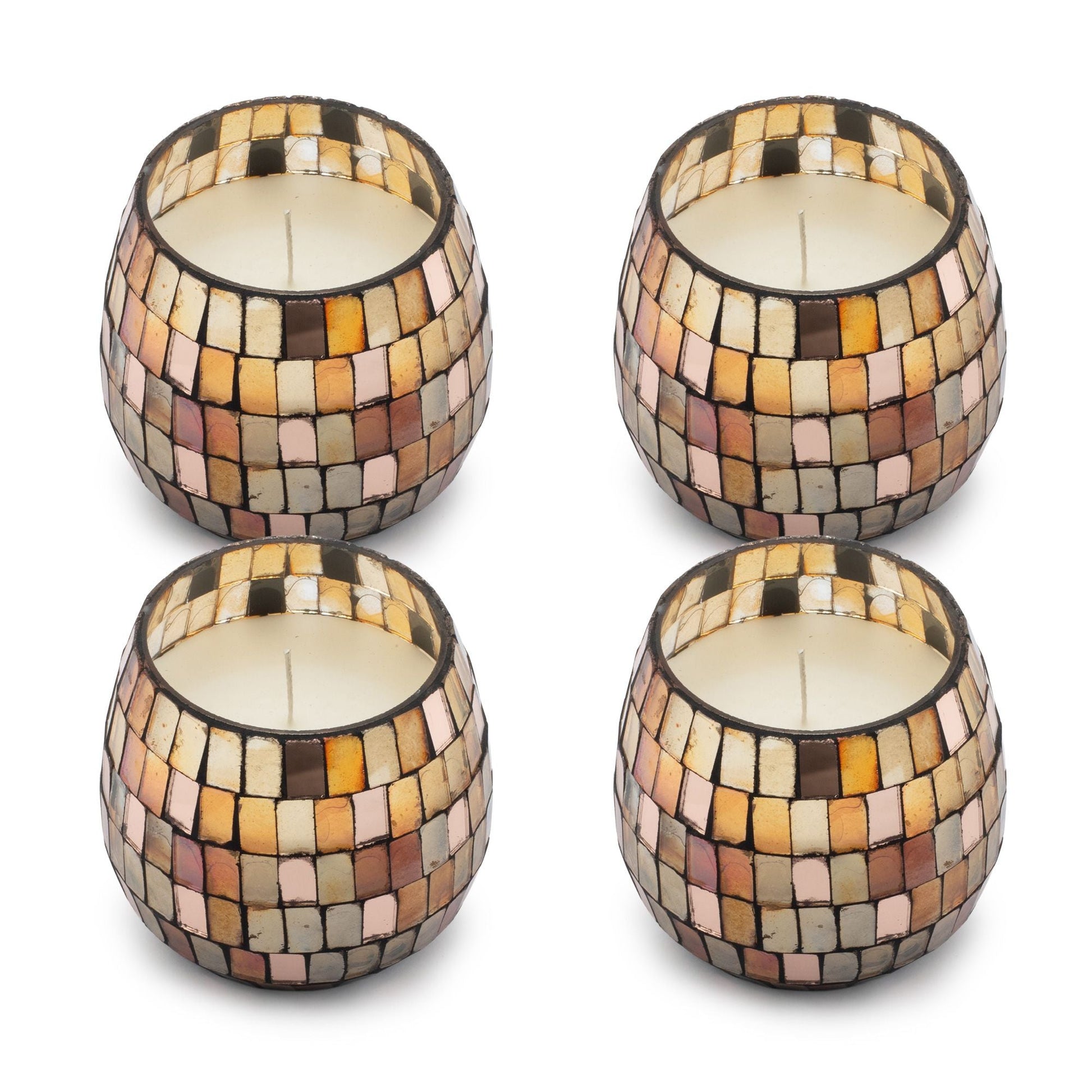 Small Glass Jar Candles - Amber Mosaic - Luna Panther