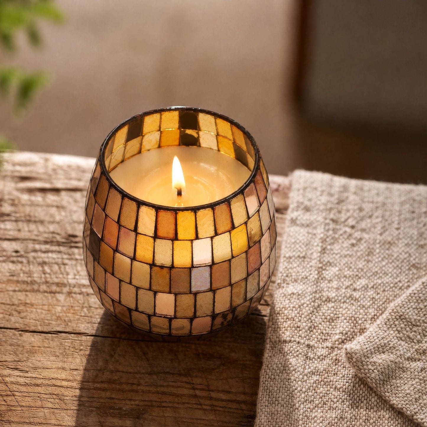 Small Glass Jar Candles - Amber Mosaic - Luna Panther