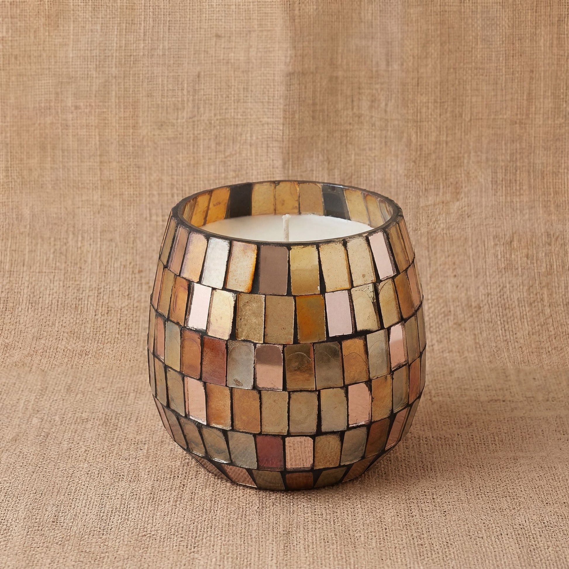Small Glass Jar Candles - Amber Mosaic - Luna Panther