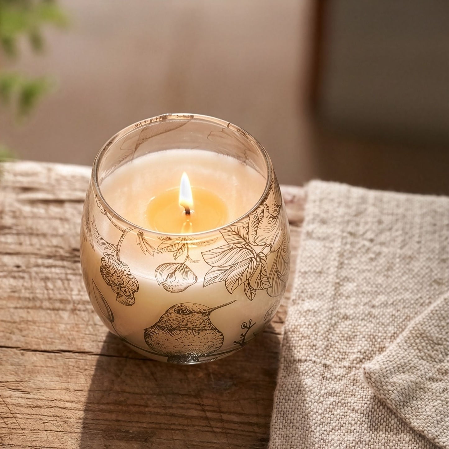 Small Glass Jar Candles - Drawn by Flame - Luna Panther