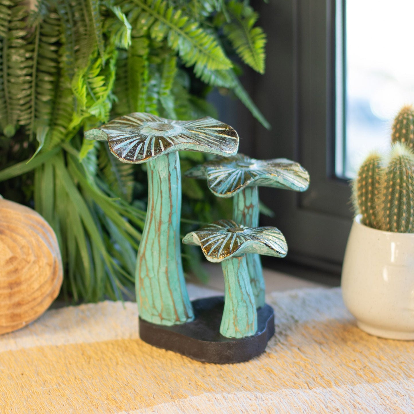Small Golden Mushroom Art - 20cm - Greenwash - Luna Panther