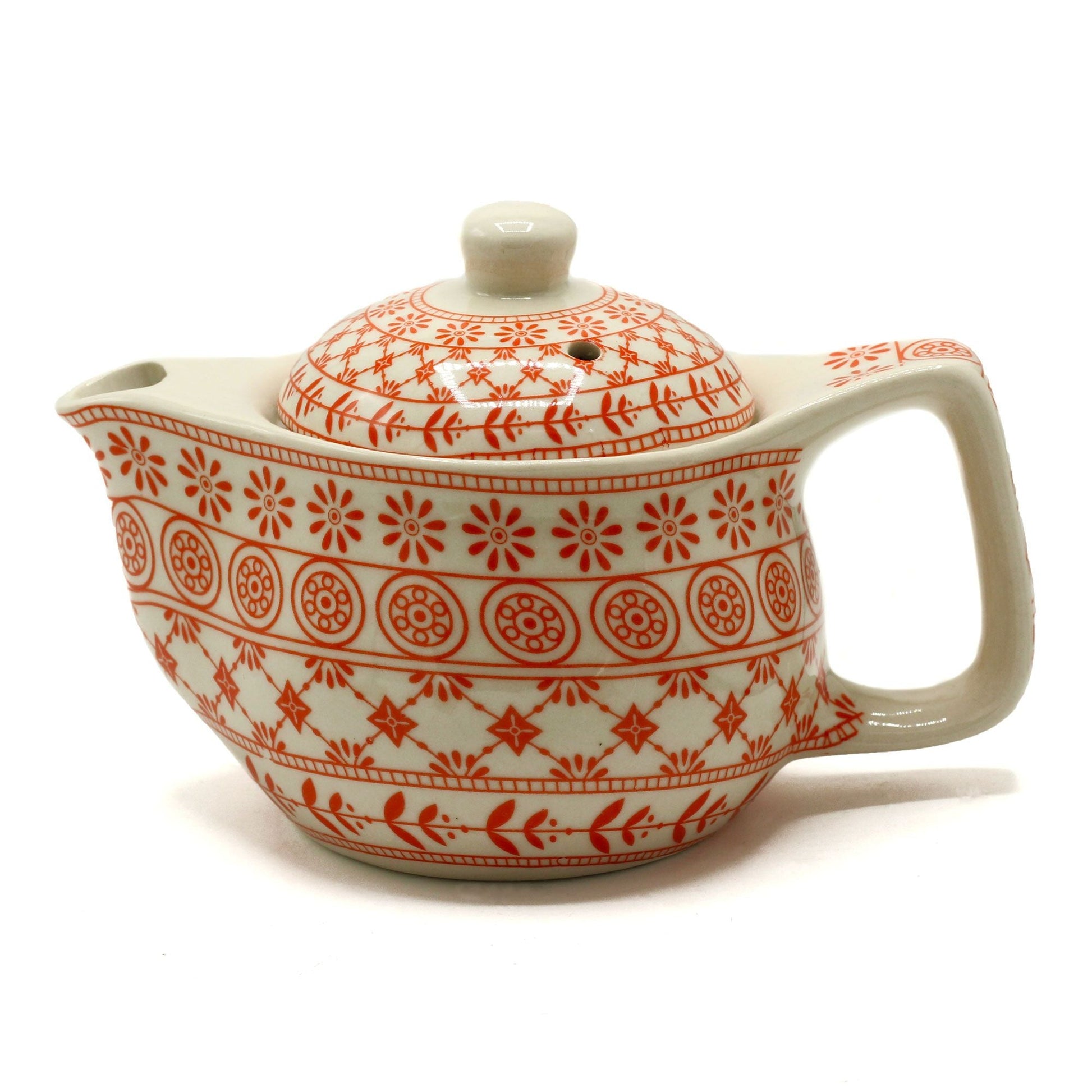 Polished Small Herbal Teapot - Amber featuring natural patterning and unique variations - Luna Panther