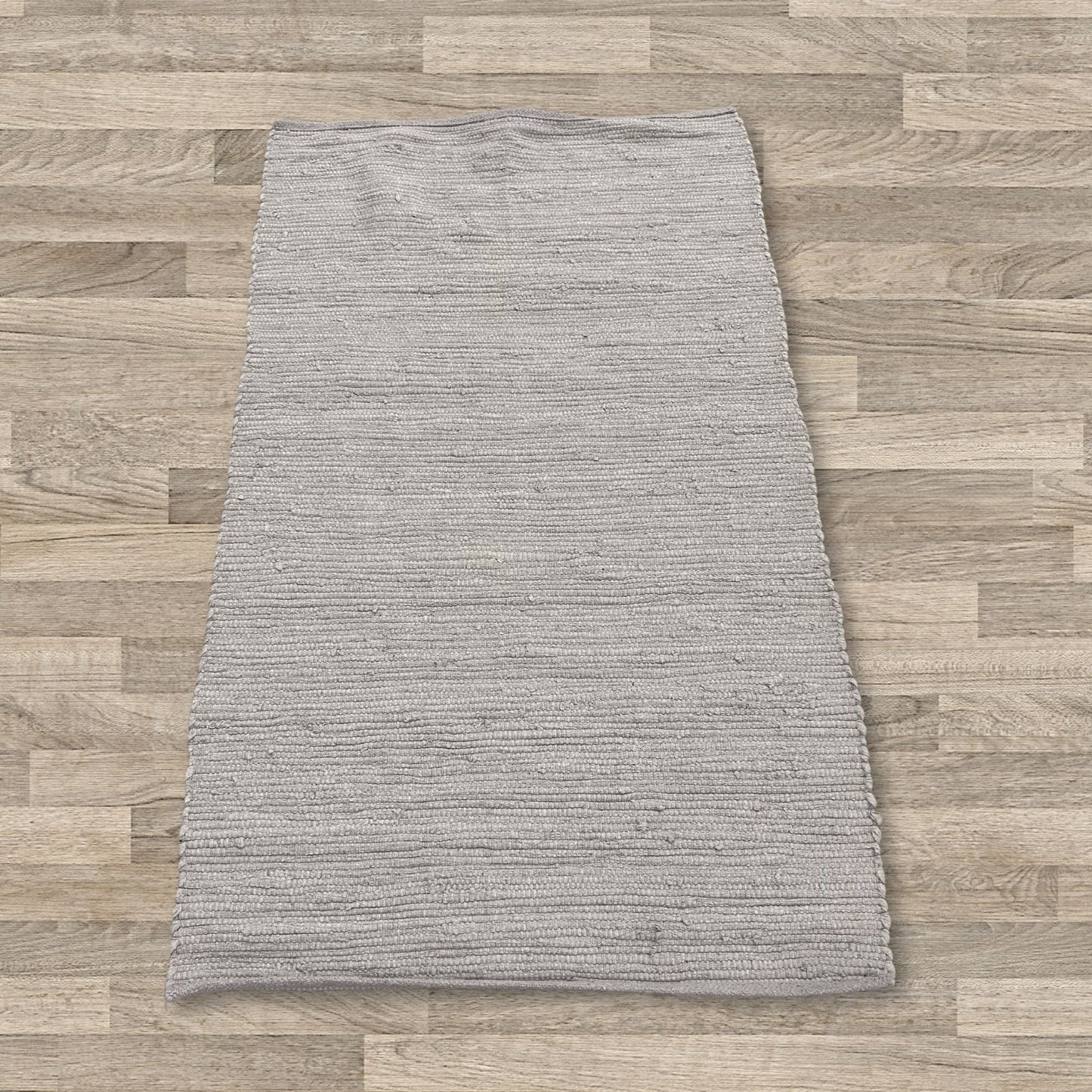 Small Indian Handloom Cotton Rug - Grey - Luna Panther