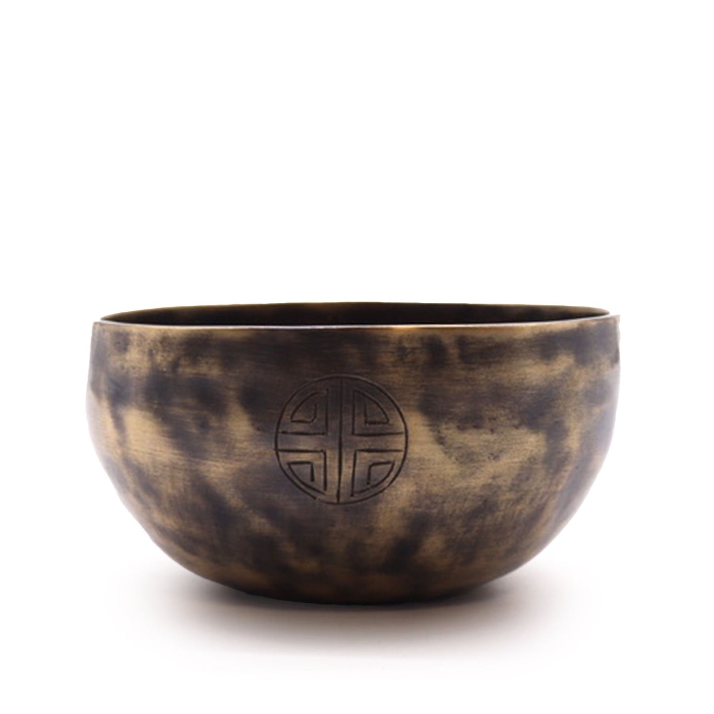 Polished Small Indian Moon Phase Singing Bowl - (approx 550g) - 13cm featuring natural patterning and unique variations - Luna Panther