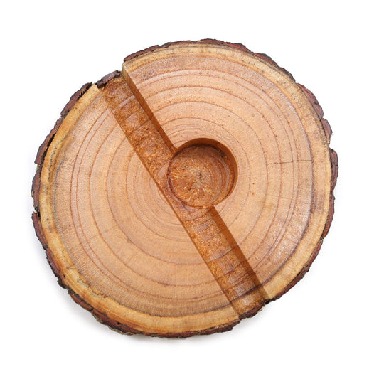 Small Log Phone Holder (full slice) - Natural - Luna Panther alternate view