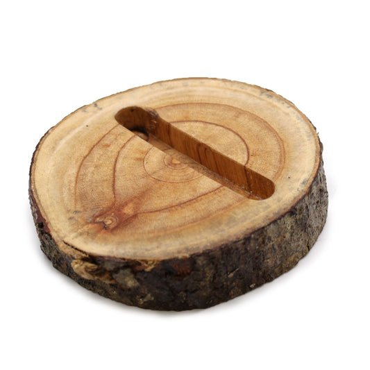 Small Log Phone Holder (slot) - Natural - Luna Panther