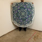 Small Mandala Roundie Cotton Art (130cm) - Teal & Blue - Luna Panther