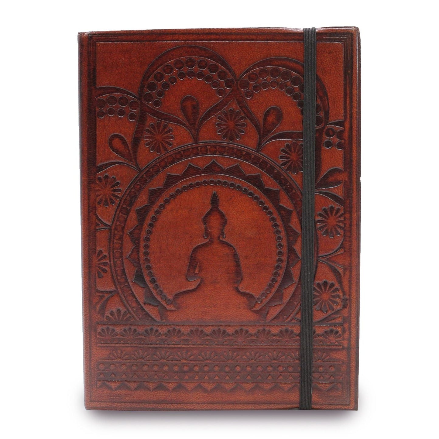 Small Notebook with strap - Tibetan Mandala - Luna Panther