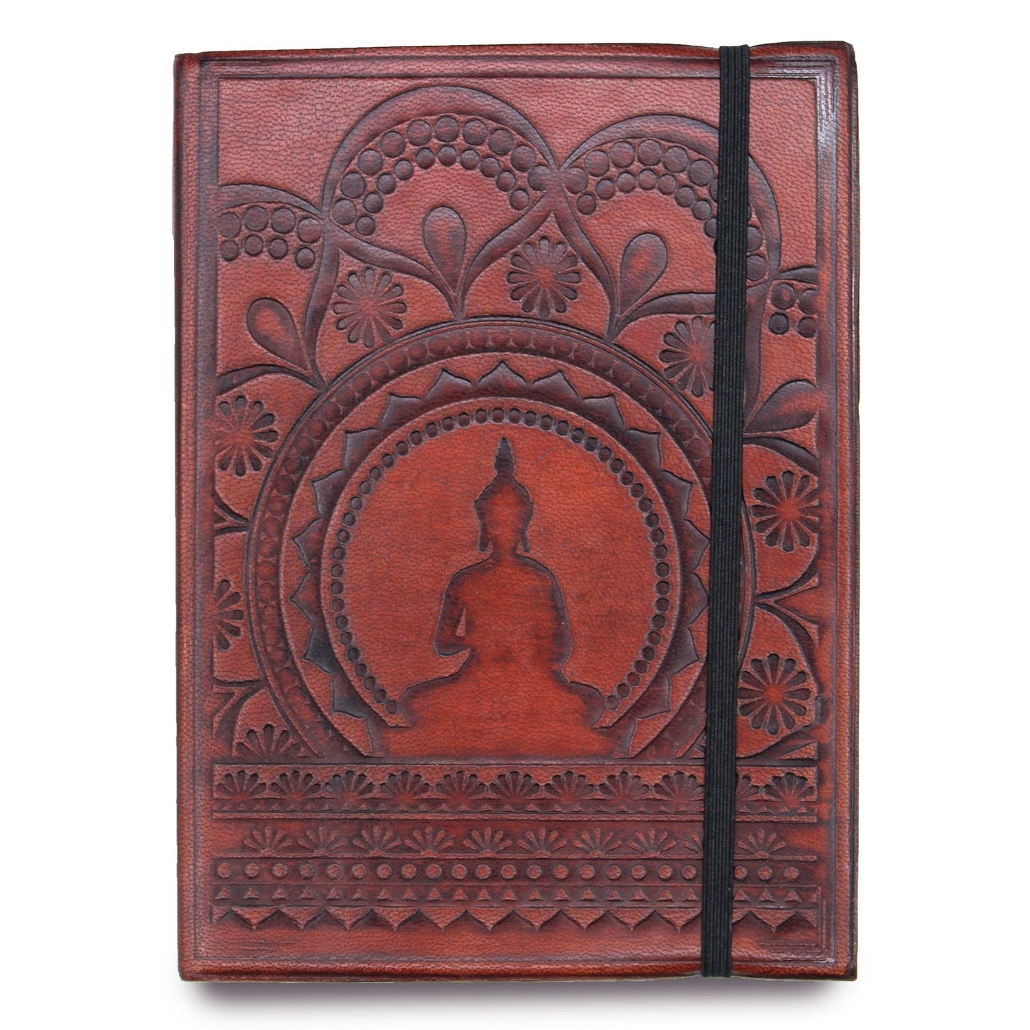 Small Notebook with strap - Tibetan Mandala - Luna Panther