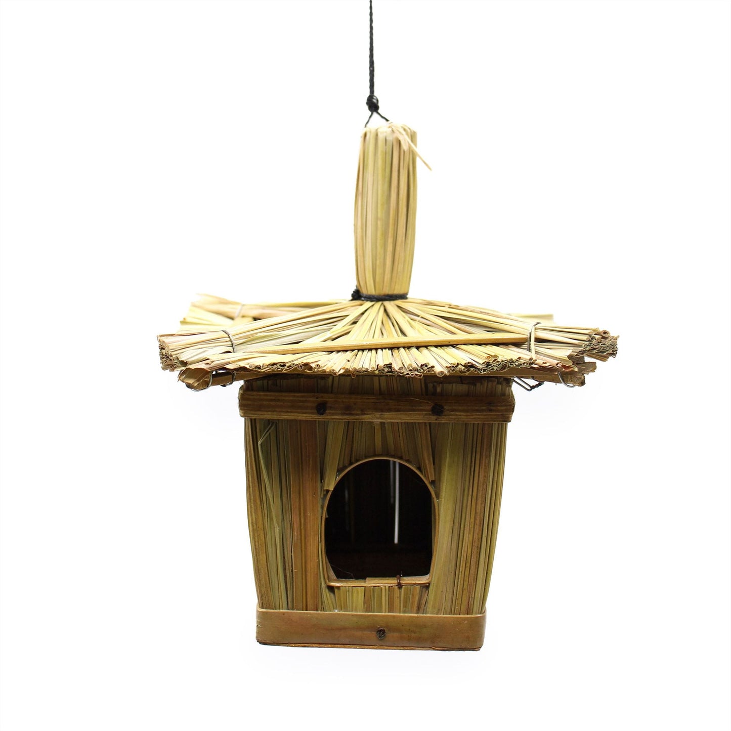 Small Square Seagrass Bird Box 18x13cm - Luna Panther