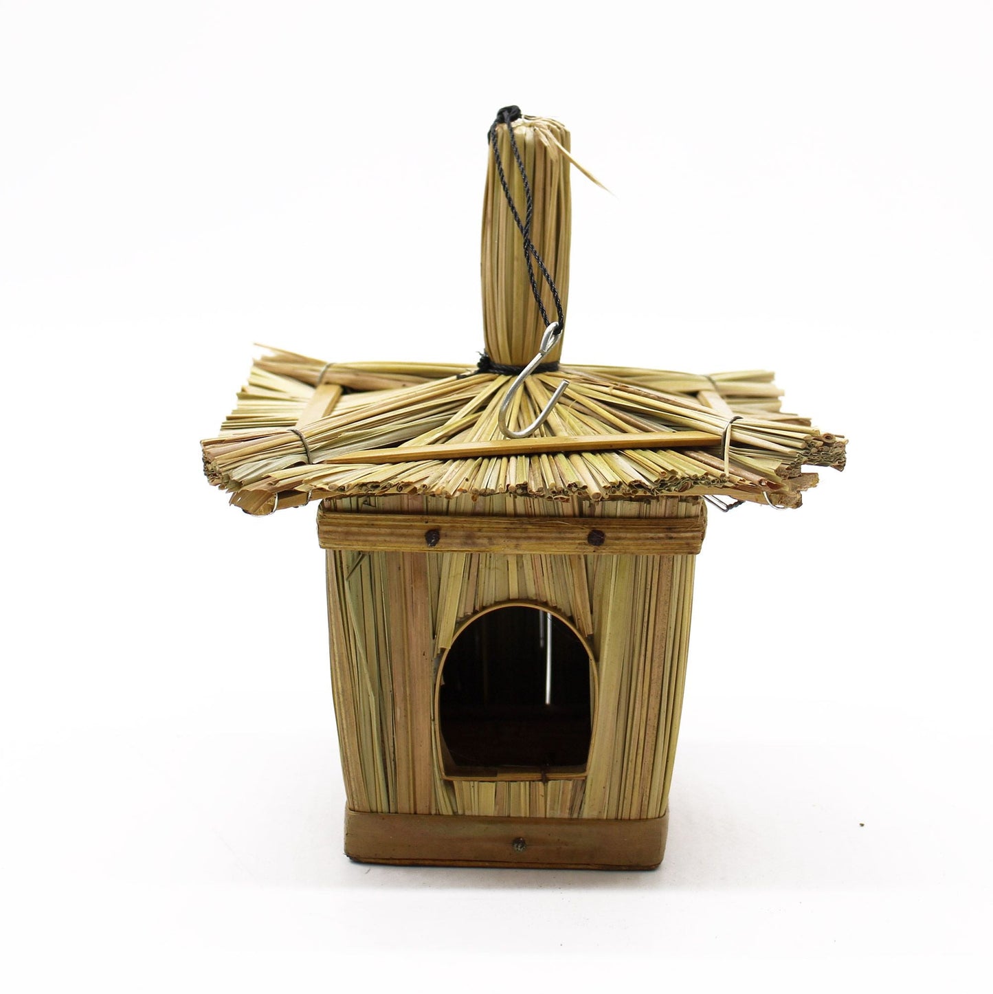 Small Square Seagrass Bird Box 18x13cm - Luna Panther