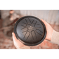 Polished Small Steel Tongue Drum 7 Tongue Drum F Minor Black Sstd1Bk featuring natural patterning and unique variations - Luna Panther