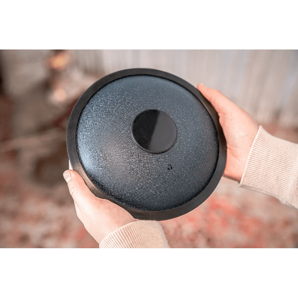 Polished Small Steel Tongue Drum 7 Tongue Drum G Minor Navy Blue Sstd2Nb featuring natural patterning and unique variations - Luna Panther