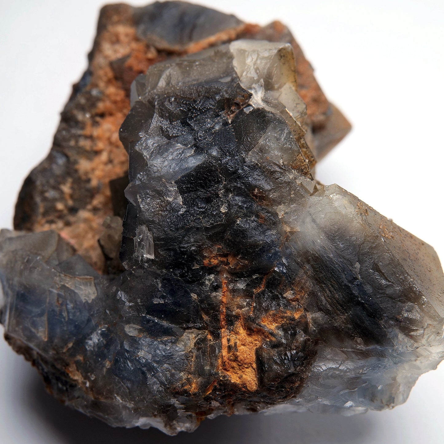 Smoky Grey Fluorite on Matrix - 398g - Luna Panther