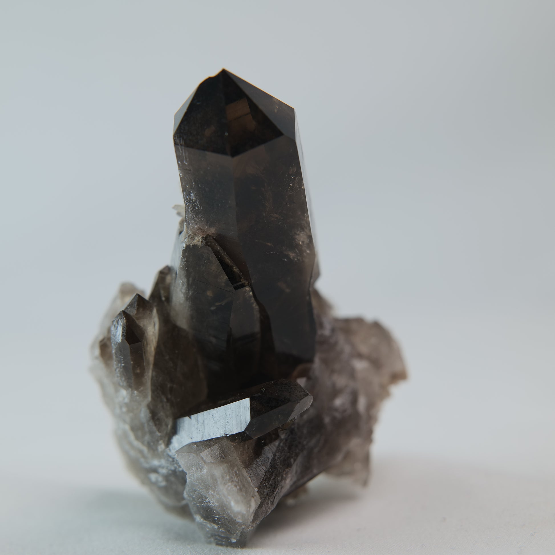Smoky Quartz Cluster 131g side view