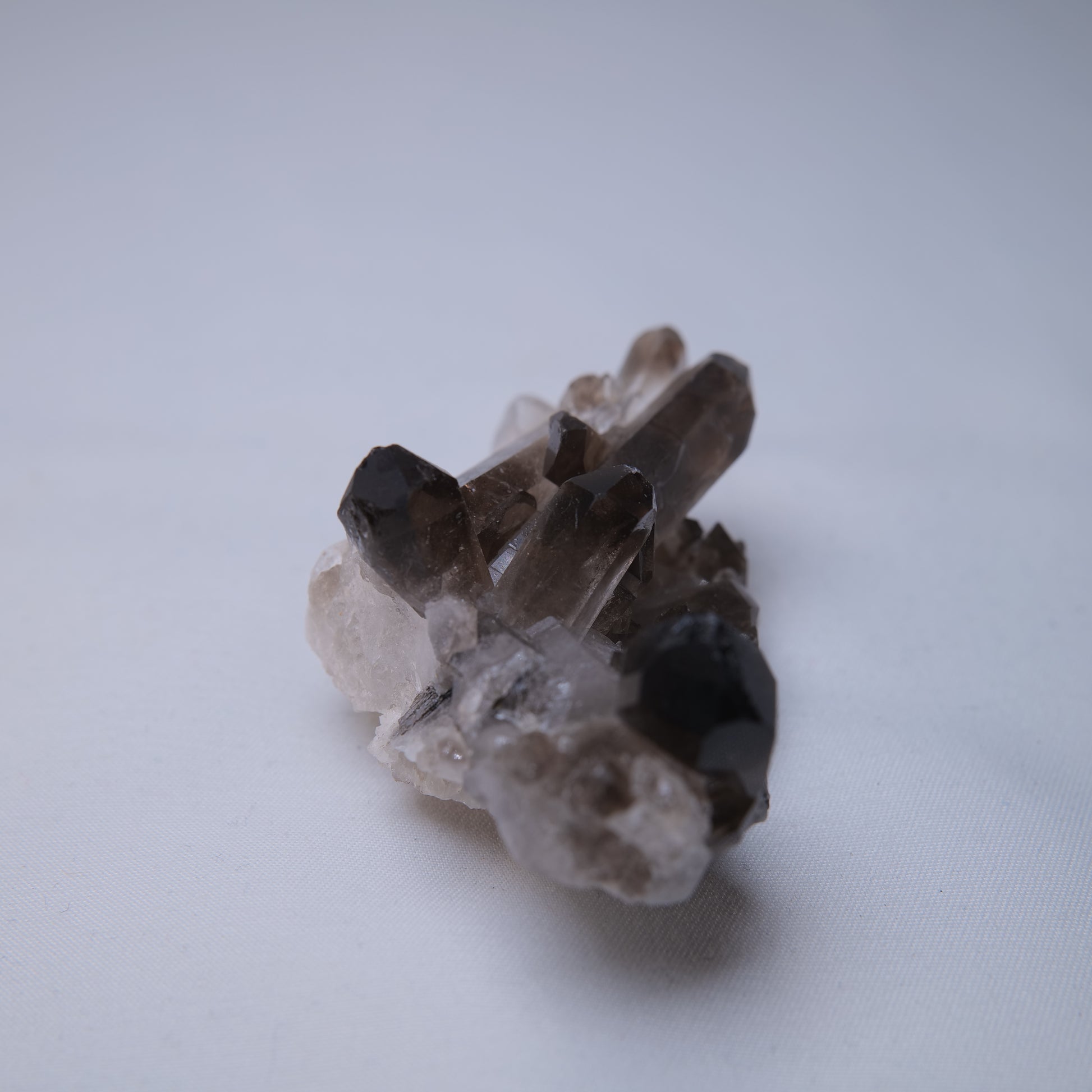 Smoky Quartz Cluster 63g end view