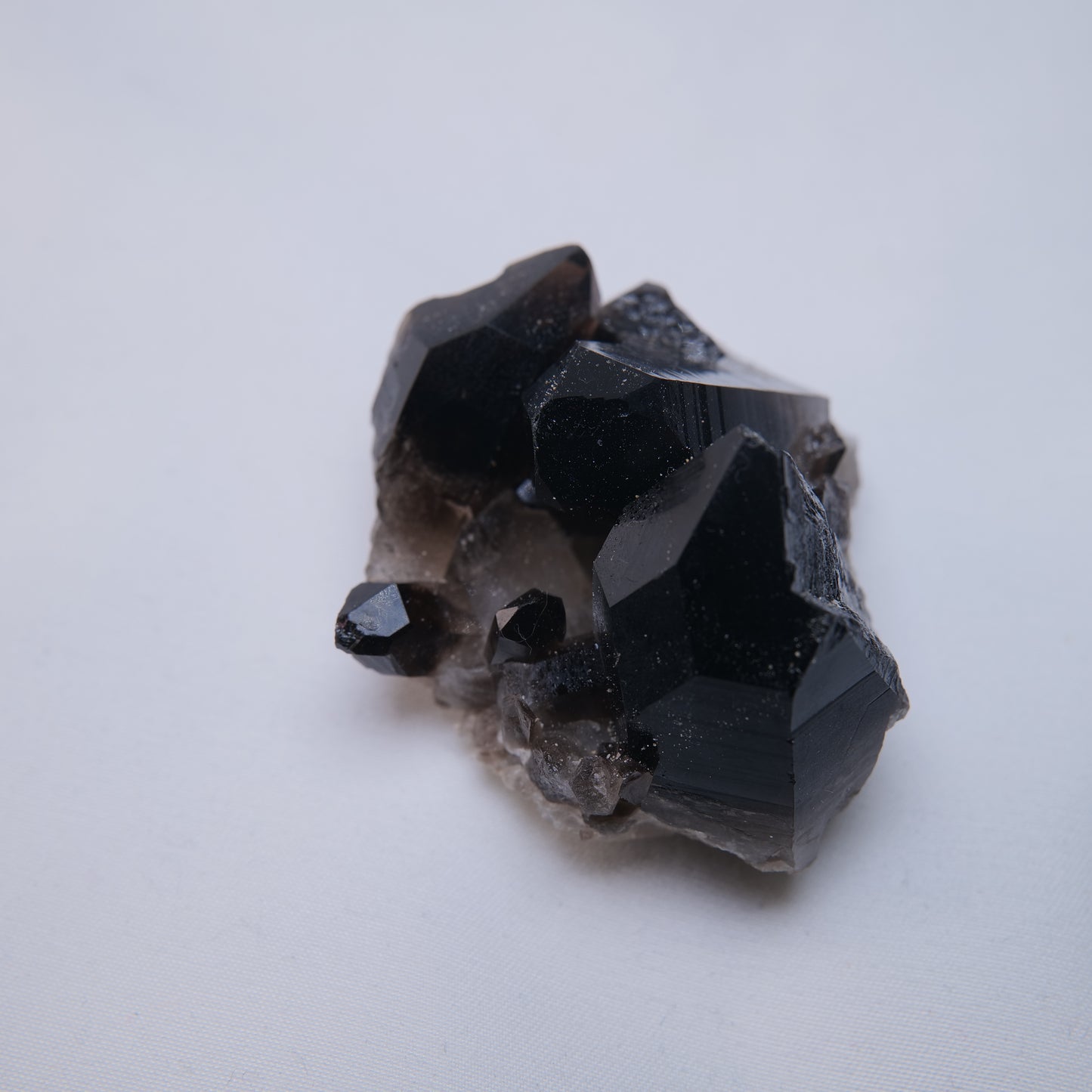 Smoky Quartz Cluster 68g front left view
