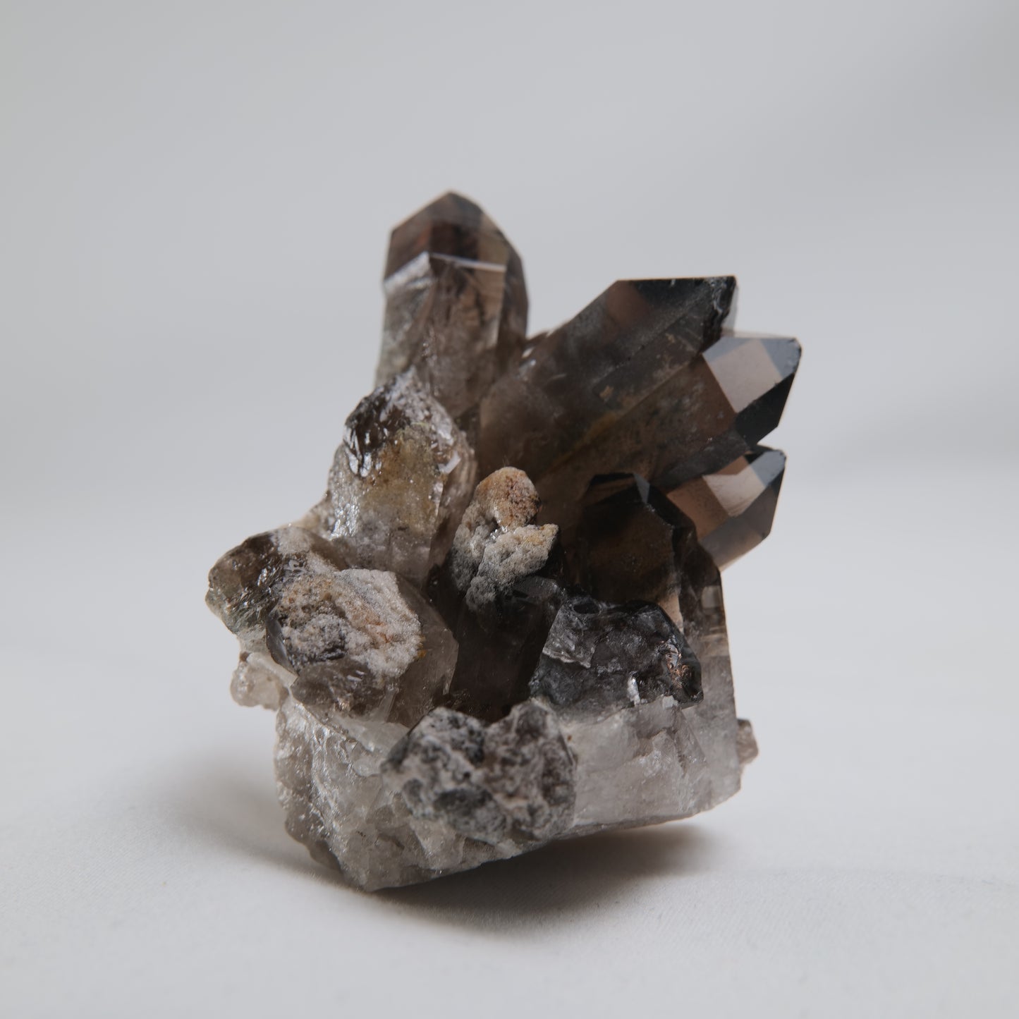 Smoky Quartz Cluster 86g front view