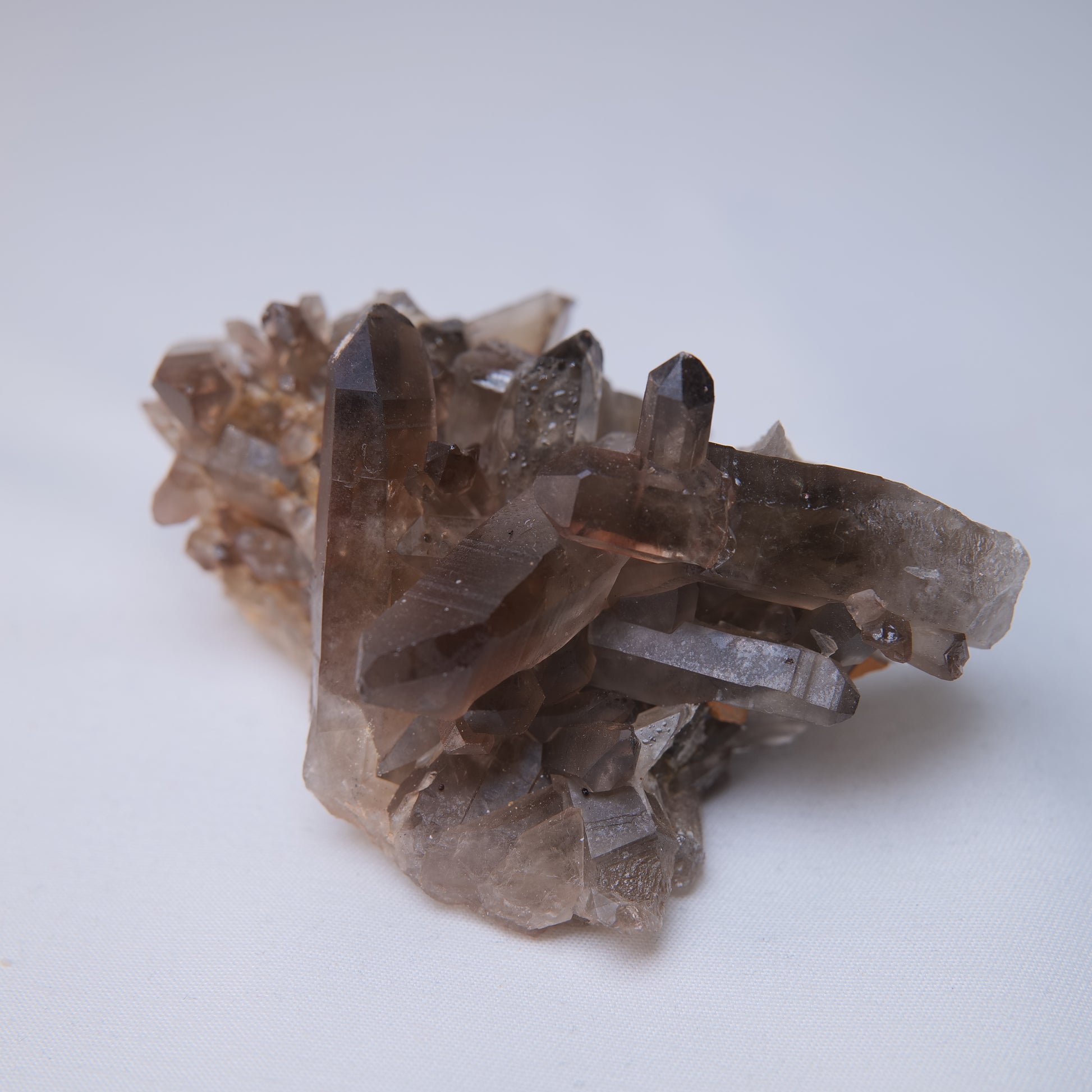 Smoky Quartz Cluster on Matrix 118g front left view