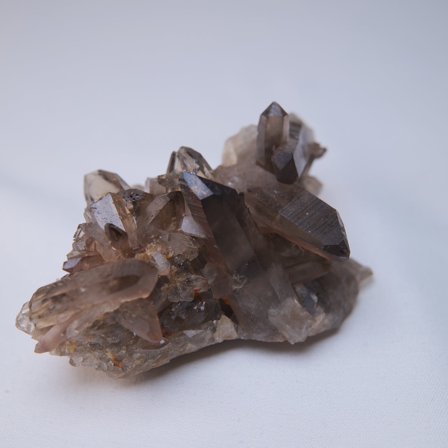 Smoky Quartz Cluster on Matrix 118g reverse side view