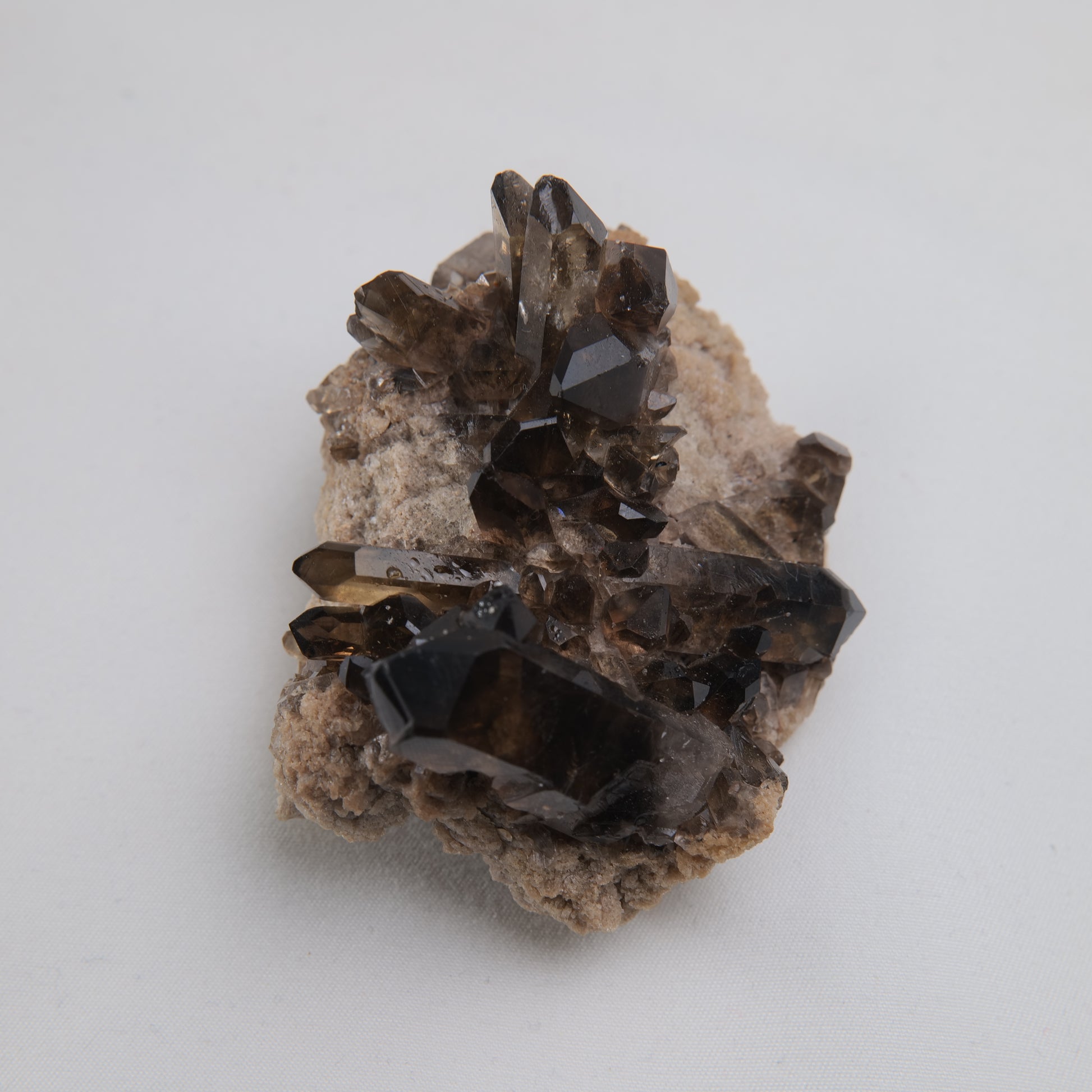Smoky Quartz Cluster on Matrix 130g crystal detail