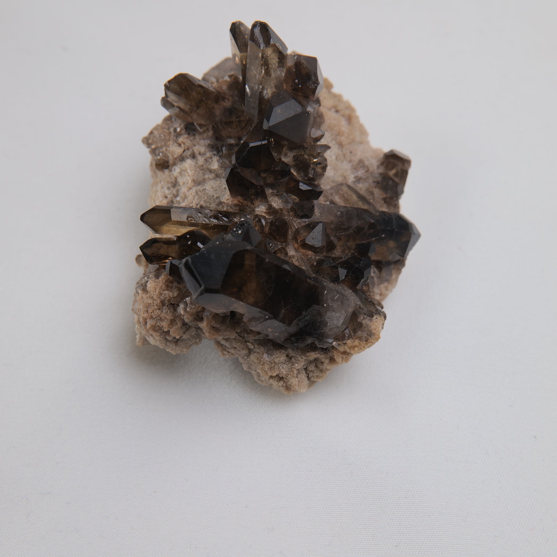 Smoky Quartz Cluster on Matrix 130g reverse view